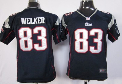 youths Jersey nike New England Patriots 83 Wes Welker Blue Game